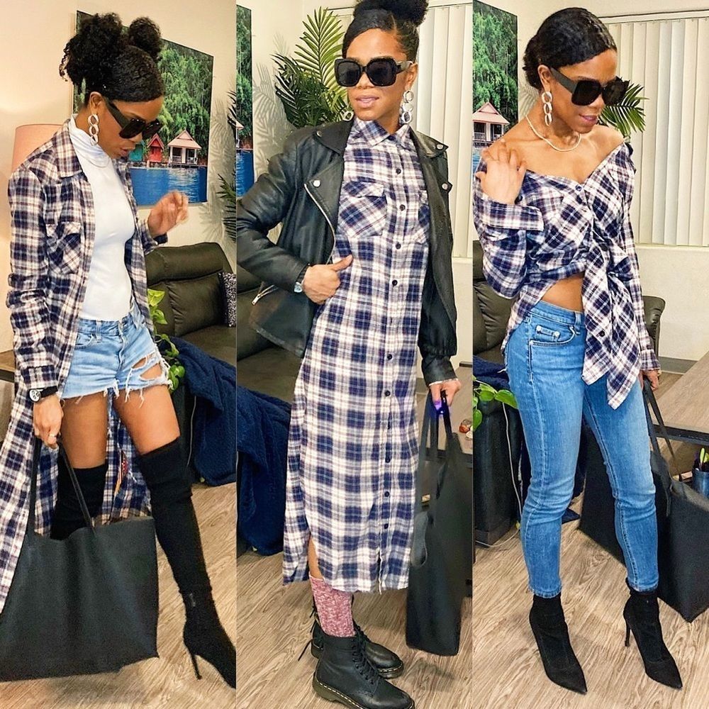 Peace Goods Giving Me The Blue's Flannel